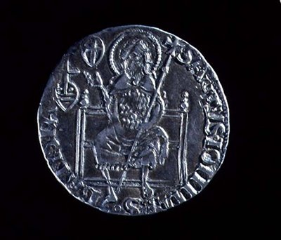 Reverso de um grande guelf representando St. John the Baptist, cunhado 1376 (prata) (para anverso ver 119193) de Barduccio di Chierichino