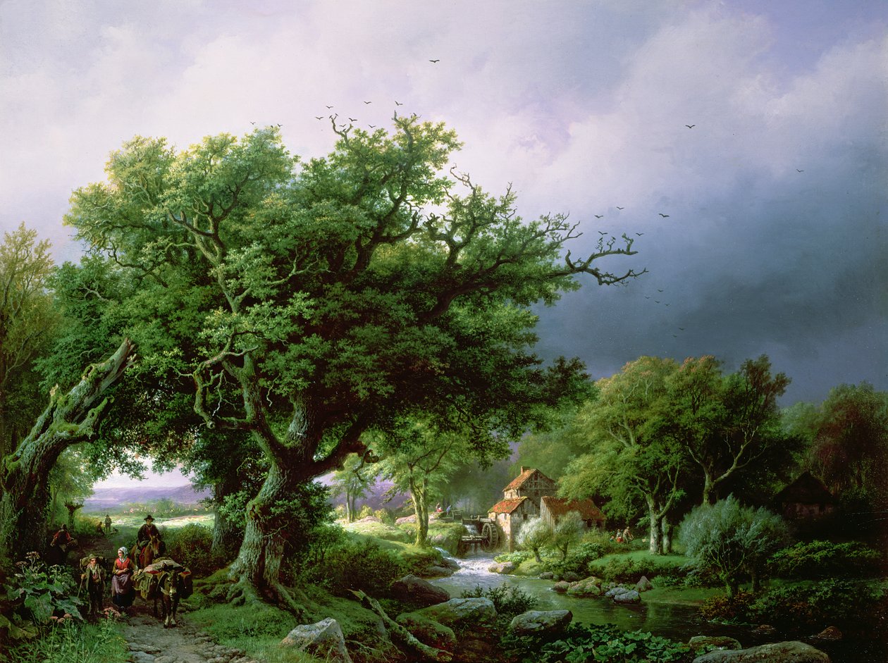 Paisagem com um moinho de Barend Cornelis Koekkoek