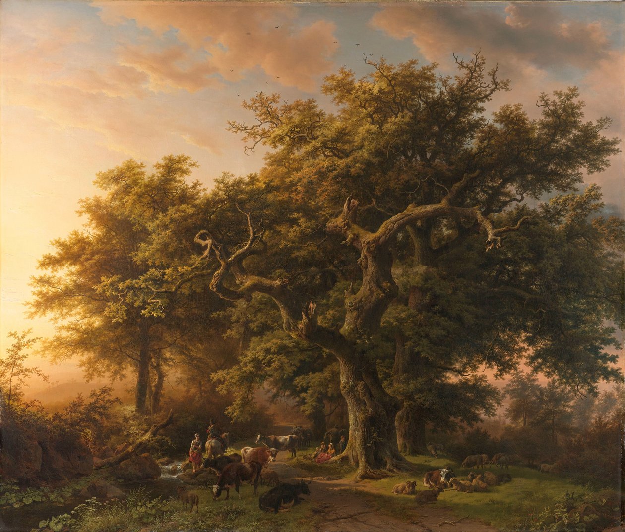 Cena da floresta Vista na floresta de Barend Cornelis Koekkoek