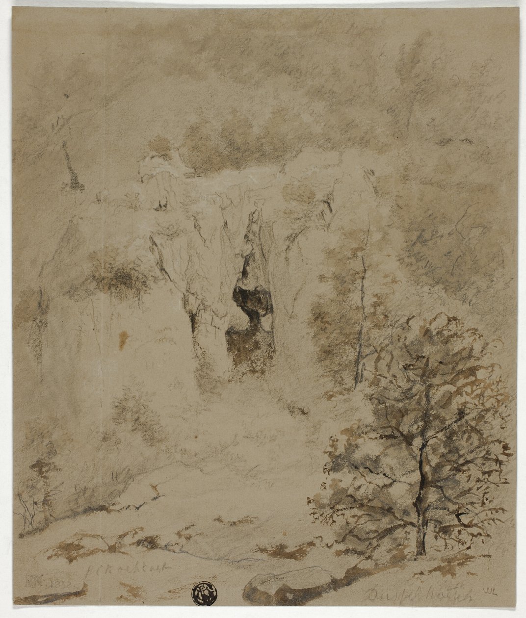 Paisagem rochosa de Barend Cornelis Koekkoek