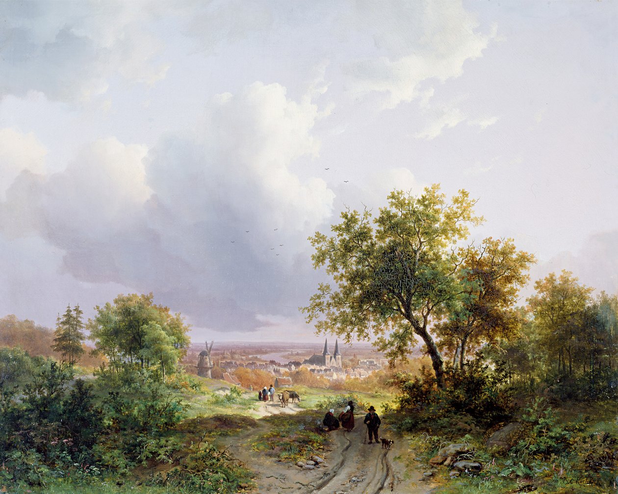 Paisagem de verão de Barend Cornelis Koekkoek