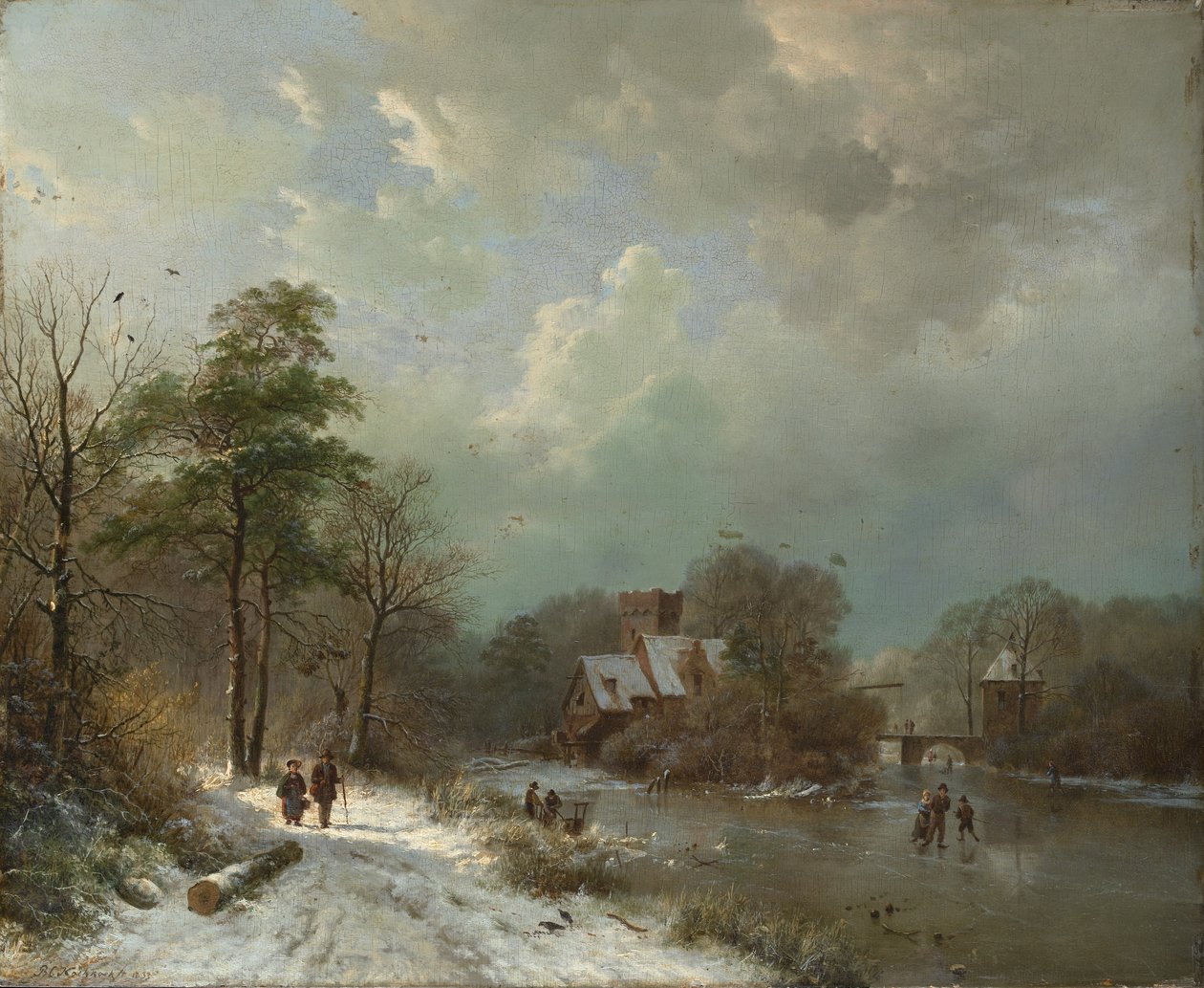 Paisagem do inverno, Holanda, 1833. de Barend Cornelis Koekkoek