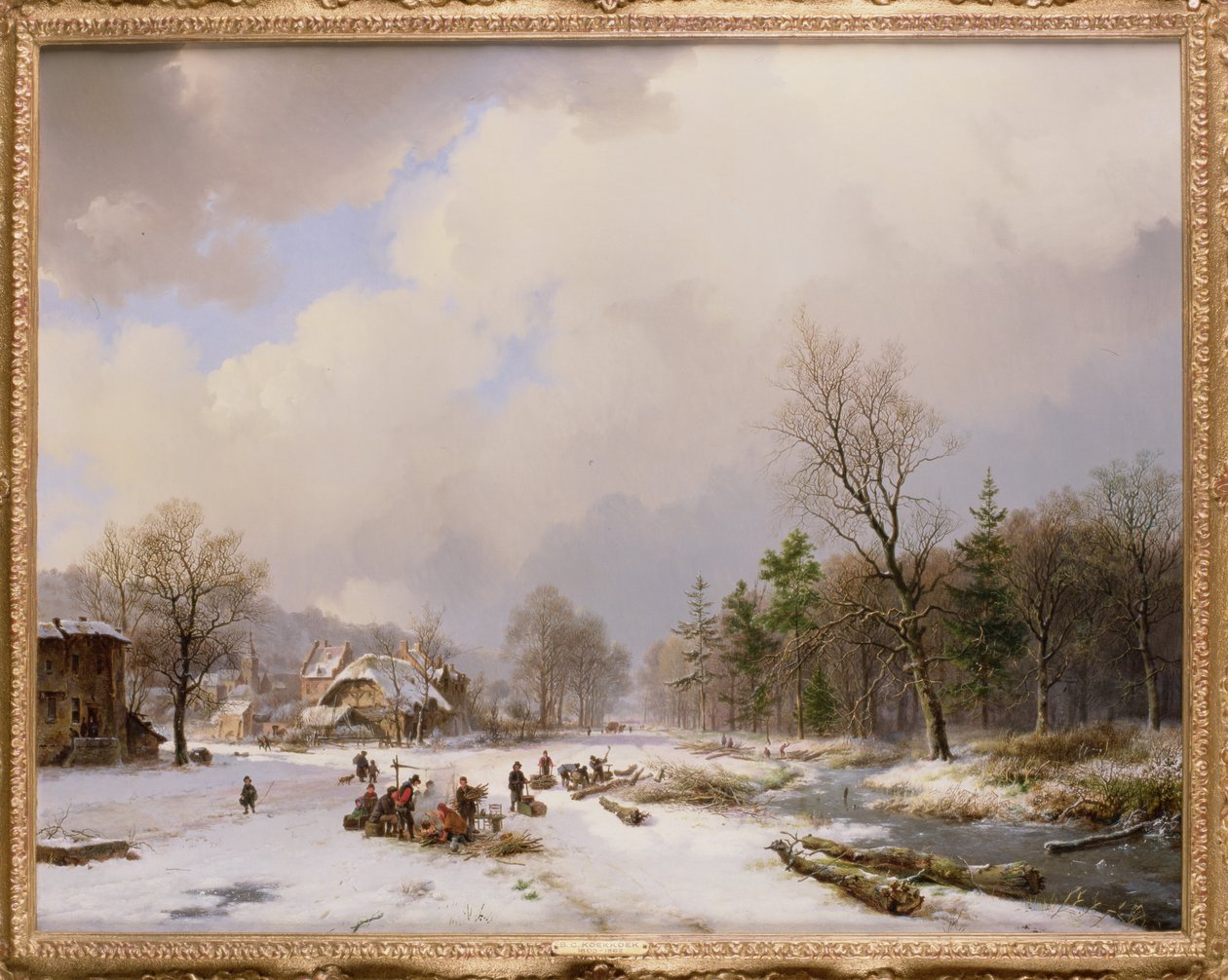 Cena de inverno de Barend Cornelis Koekkoek
