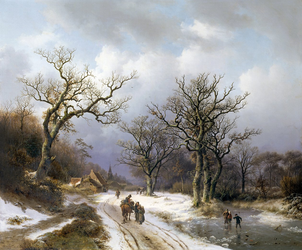 Paisagem de inverno de Barend Cornelis Koekkoek