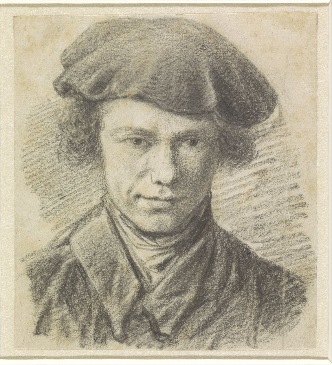 Autorretrato com boina de Barend Cornelis Koekkoek