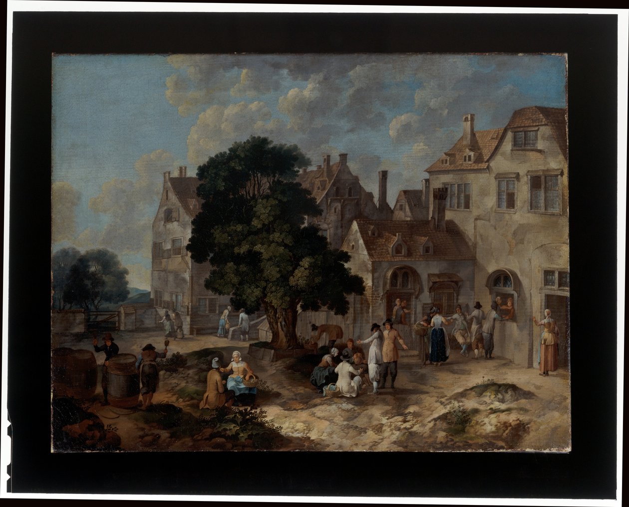 Um par de cenas de aldeia de Barend Hendrik Thier