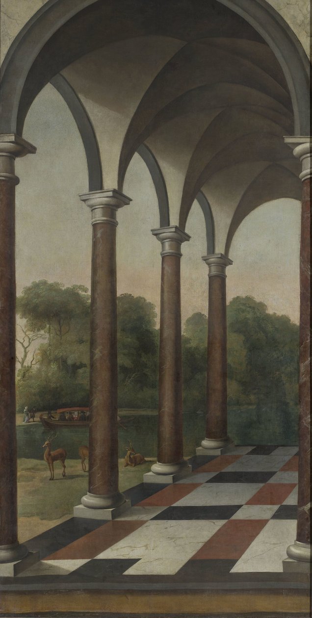 Colunata dando para um parque de Barent Fabritius (attributed to)