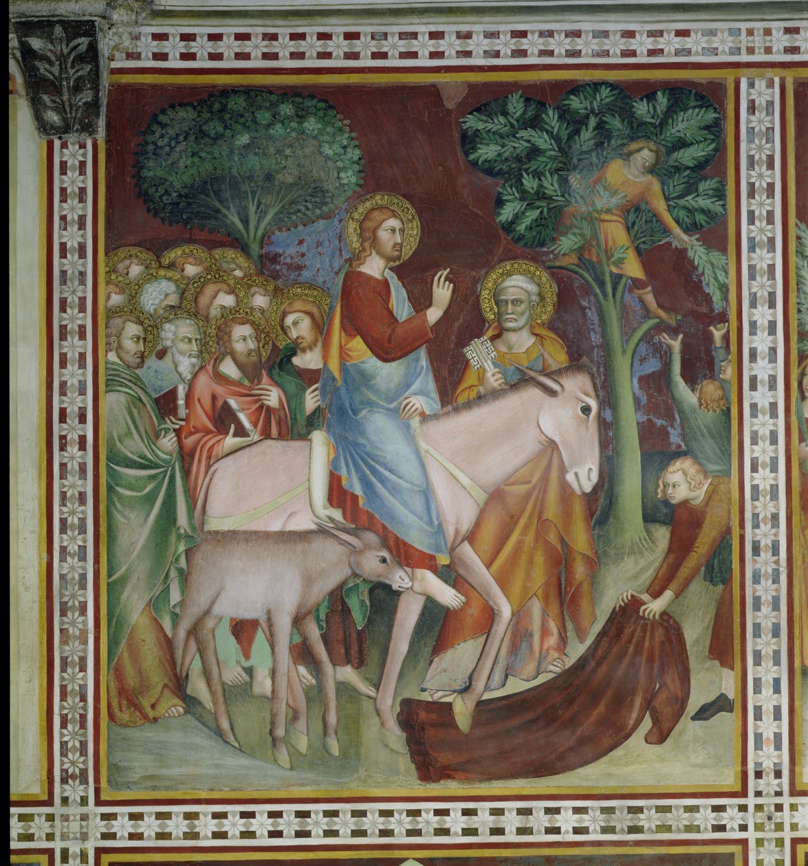 A entrada de Cristo em Jerusalém, de uma série de cenas do Novo Testamento de Barna da Siena