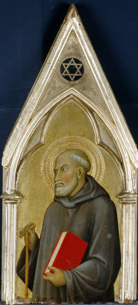 Saint, c.1340 (têmpera sobre madeira de choupo) de Barna da Siena