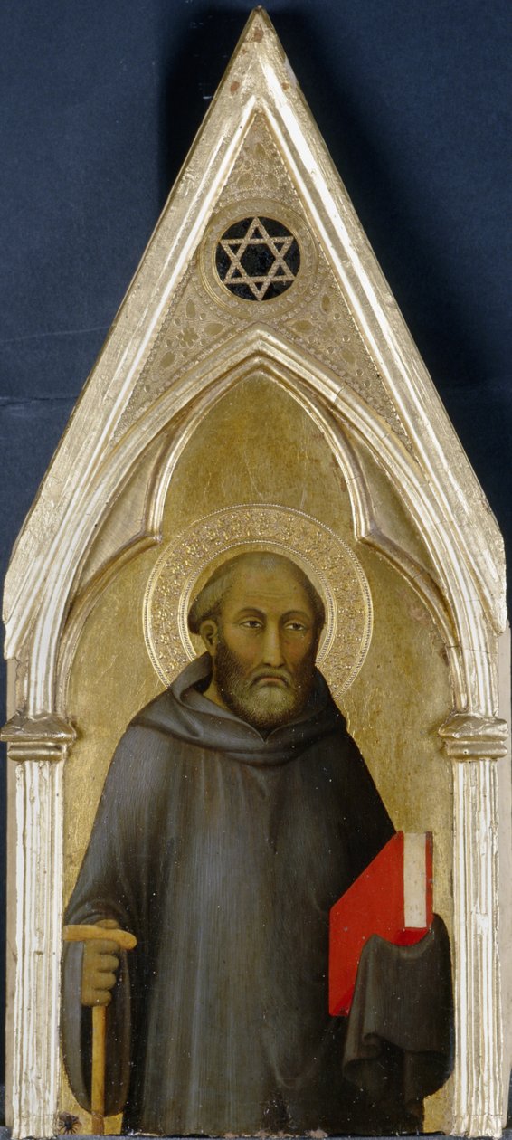 Saint, c.1340 (têmpera sobre madeira de choupo) de Barna da Siena