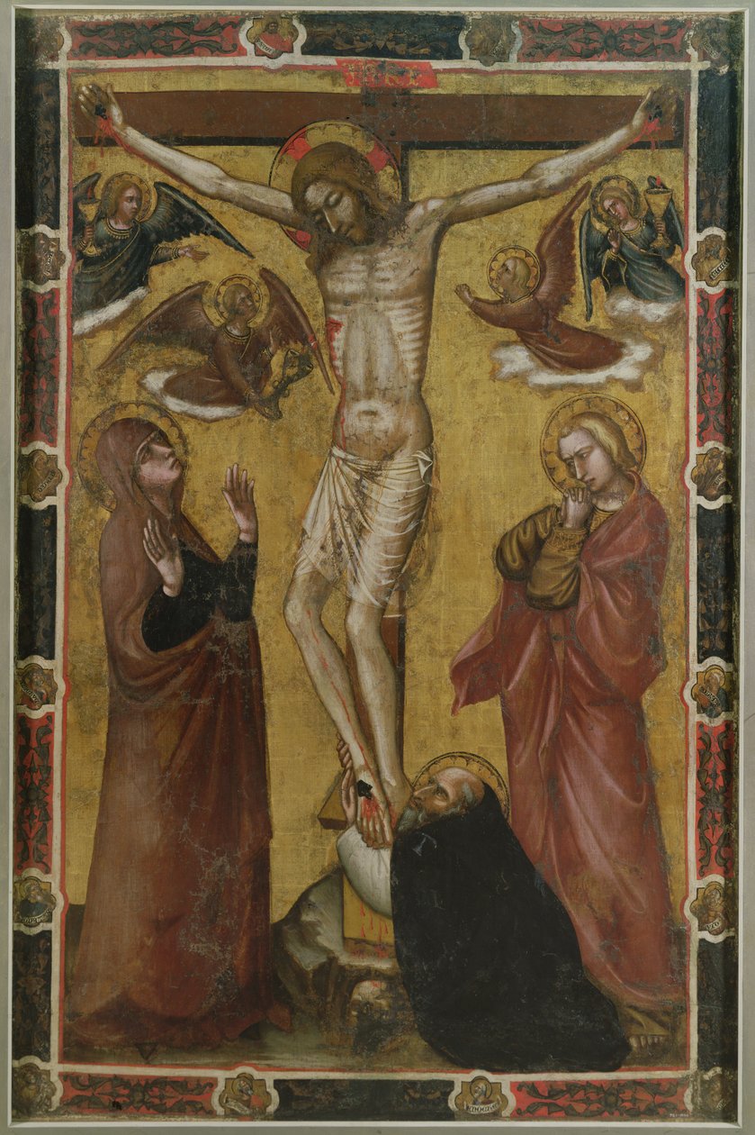 Cristo Crucificado - Banner Processional Pintado de Barnaba da Modena