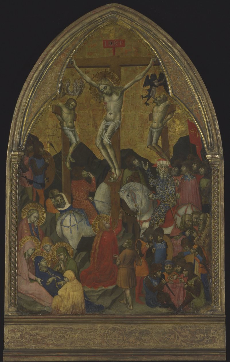 Crucifixo, c.1375 (tempera e ouro sobre madeira) de Barnaba da Modena