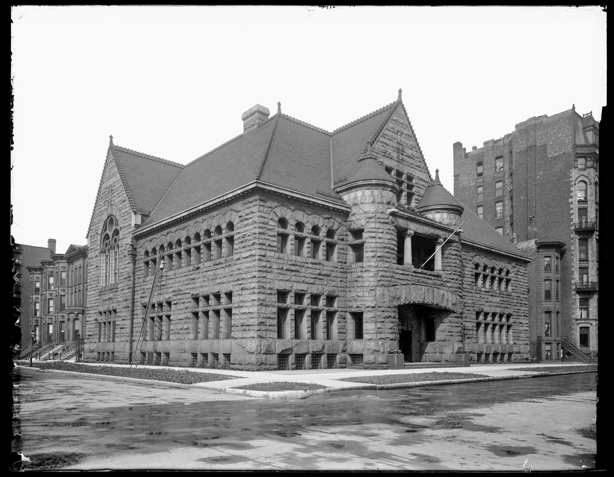 Sociedade Histórica de Chicago, Chicago, Illinois, EUA, c.1900 (foto a p/b) de Barnes and Crosby