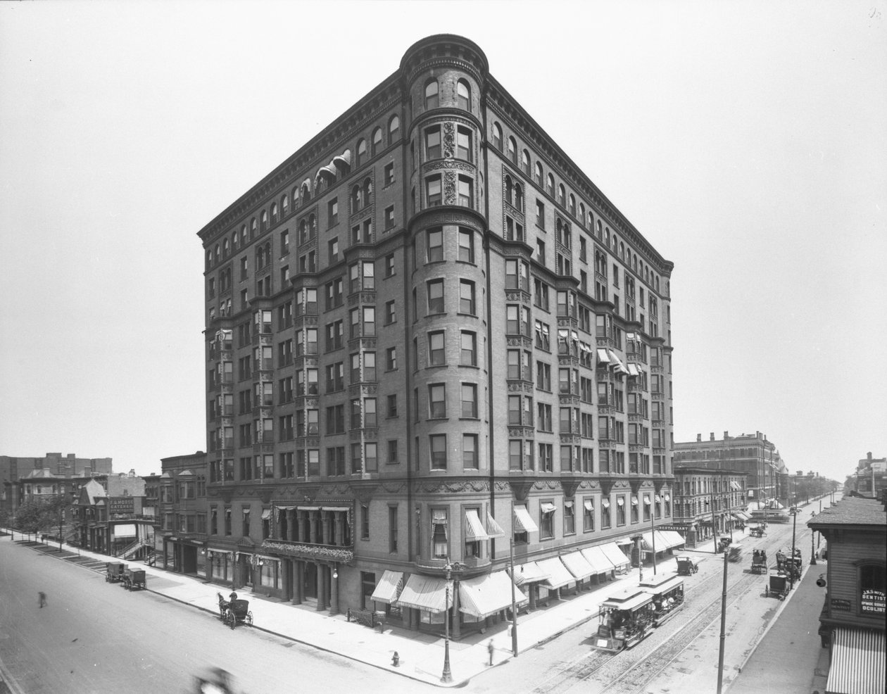 Lexington Hotel, Chicago, Illinois, EUA, c.1905 (foto a p/b) de Barnes and Crosby