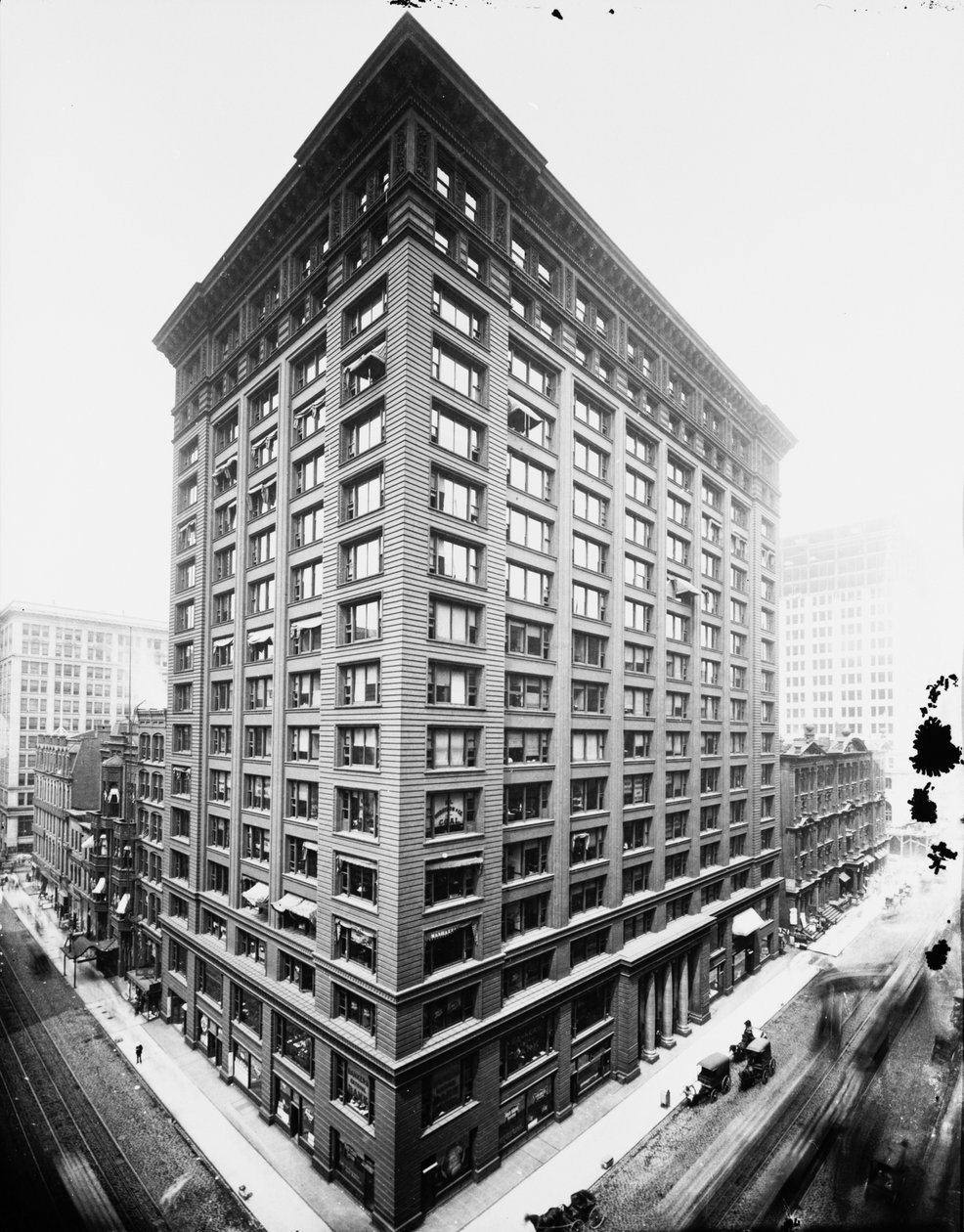 Marquette Building, Chicago, Illinois, EUA, c.1900 (foto a p/b) de Barnes and Crosby