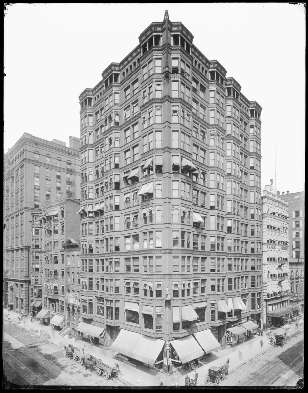 Edifício Tacoma, Chicago, Illinois, EUA, c.1905 (foto a p/b) de Barnes and Crosby