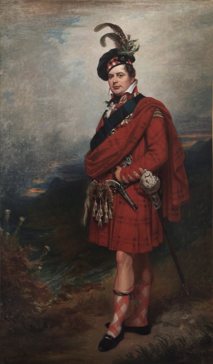 Augustus Frederick, duque de Sussex, em vestido das terras altas, 1885 de Barnett Samuel Marks