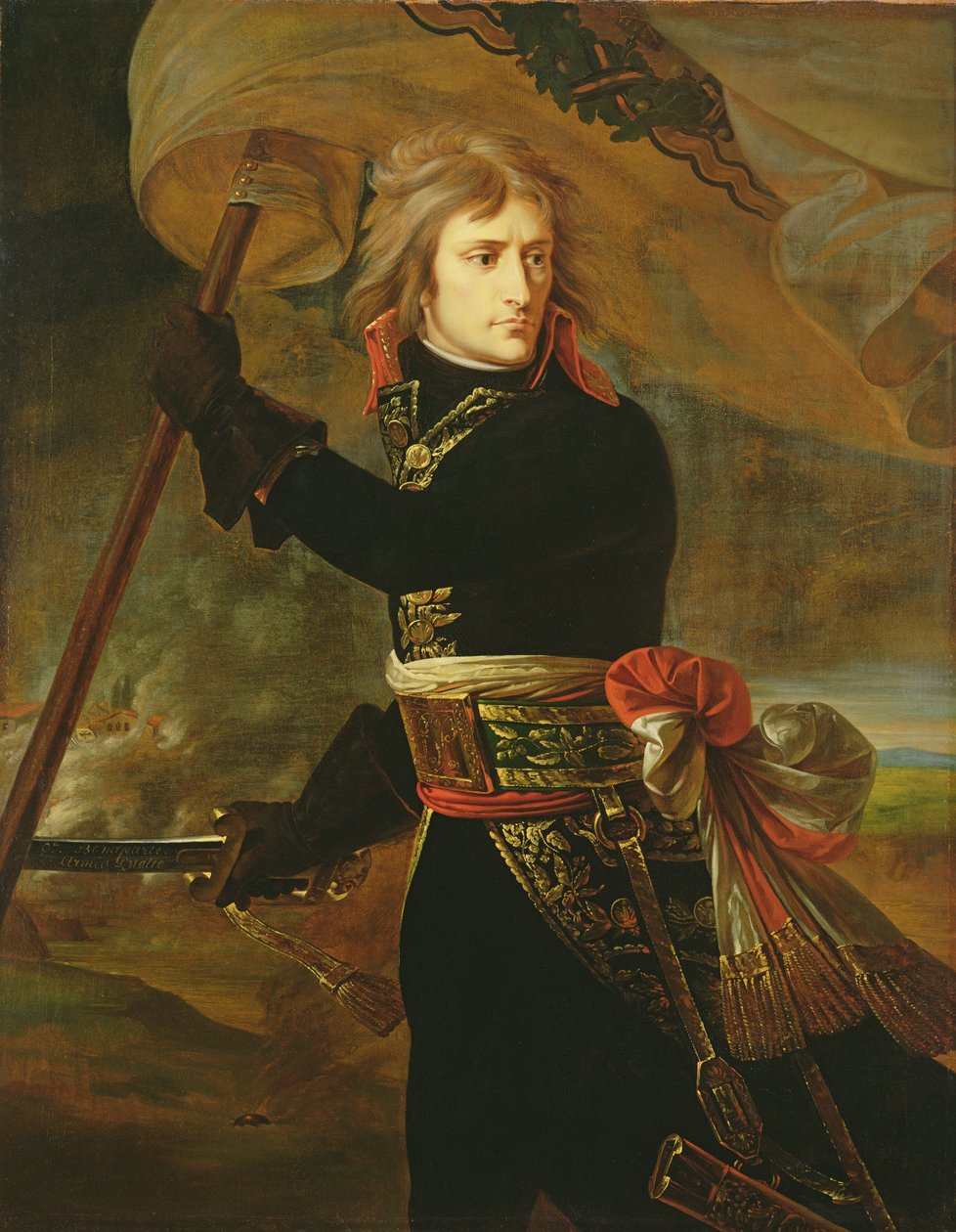 Napoleão I (1769-1821) na ponte de Arcole de Antoine Jean Gros