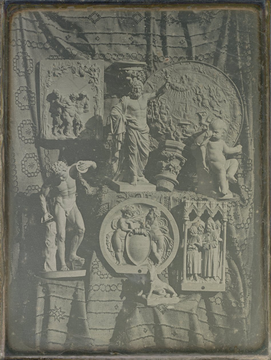 Ainda vida com moldes de gesso de Baron Armand Pierre Séguier