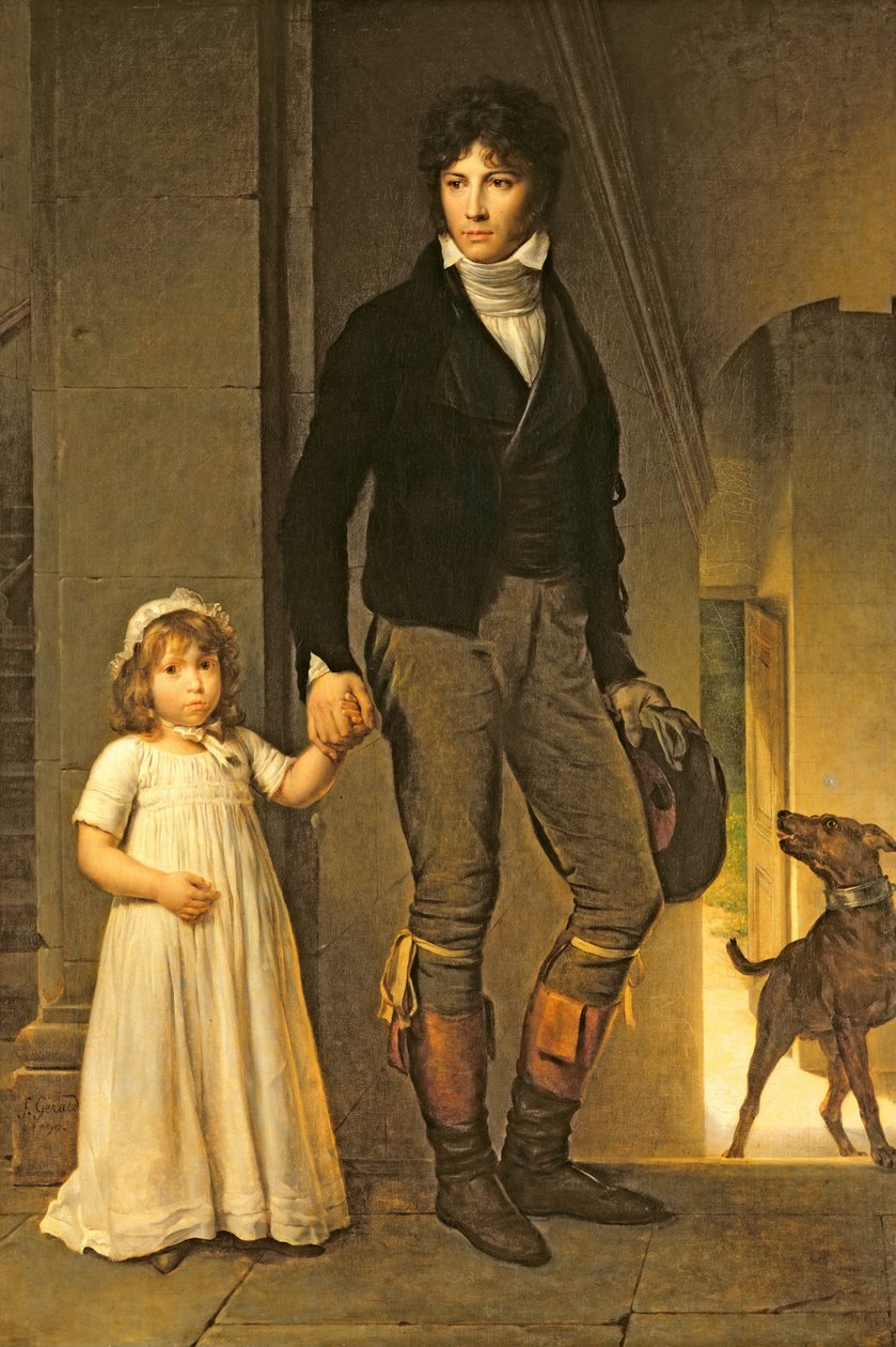 Jean-Baptiste Isabey (1767-1855) e sua filha, Alexandrina (1791-1871), 1795 de Baron François Pascal Simon Gérard
