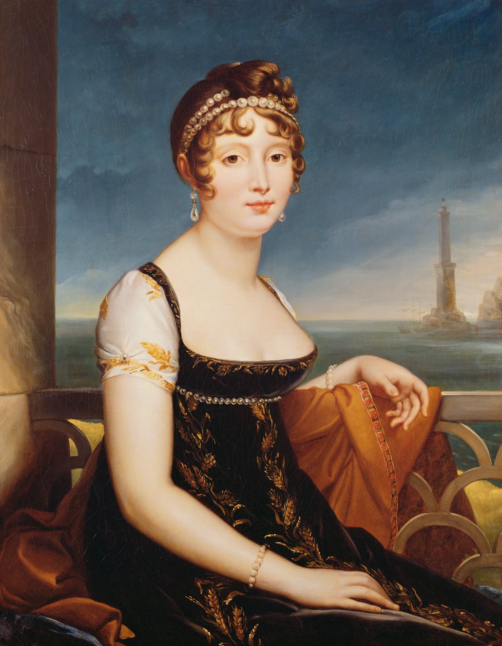Retrato de Caroline Bonaparte, Rainha de Nápoles de Baron François Pascal Simon Gérard