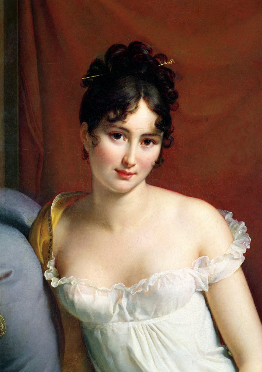 Retrato de Madame Recamier (1777-1849) (detalhe de 2292) de Baron François Pascal Simon Gérard