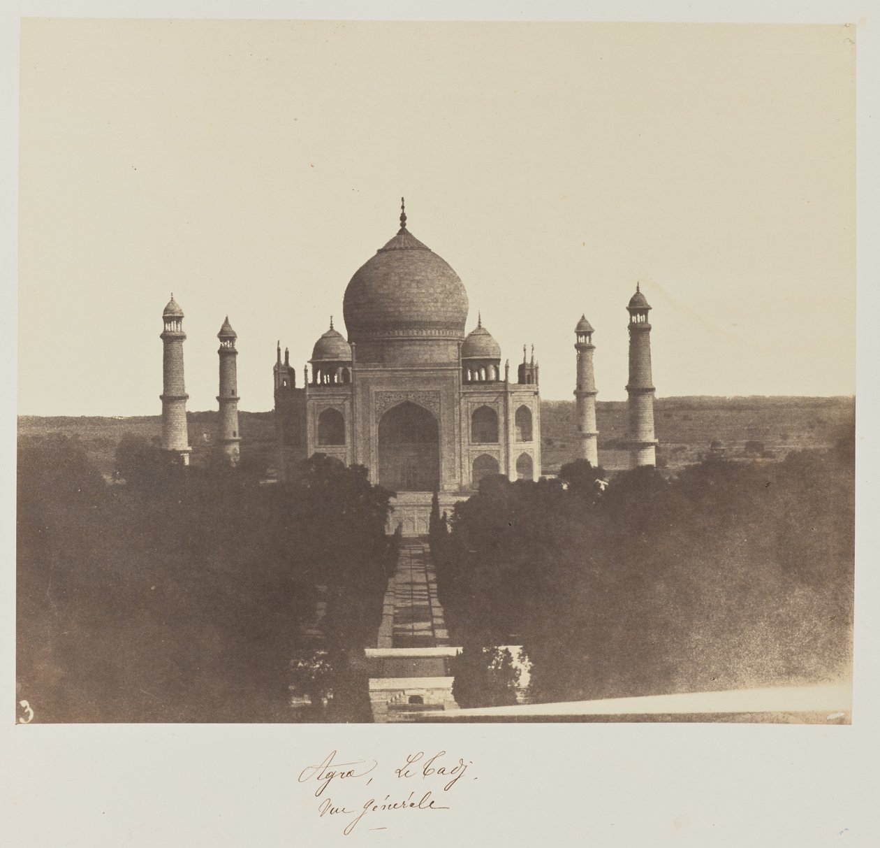 Agra, O Taj, vista geral de Baron Alexis de La Grange