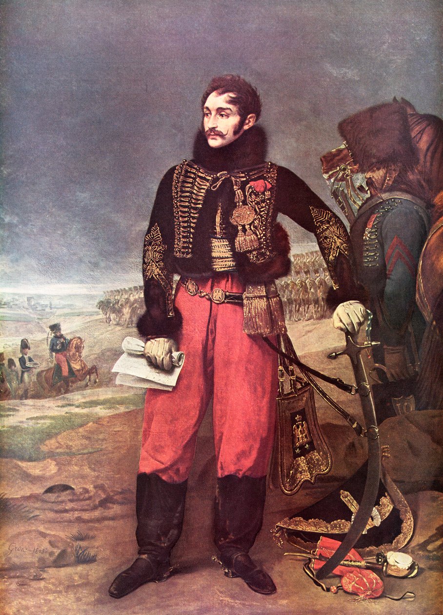 Retrato de Antoine-Charles-Louis, Comte de Lasalle de Baron Antoine Jean (after) Gros