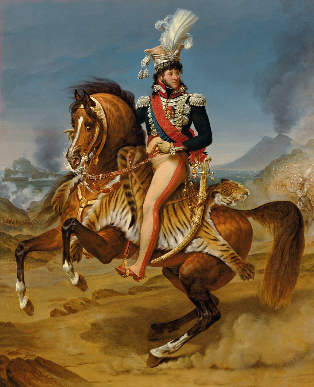 Retrato Equestre de Joachim Murat (1767-1815) 1812 de Baron Antoine Jean Gros