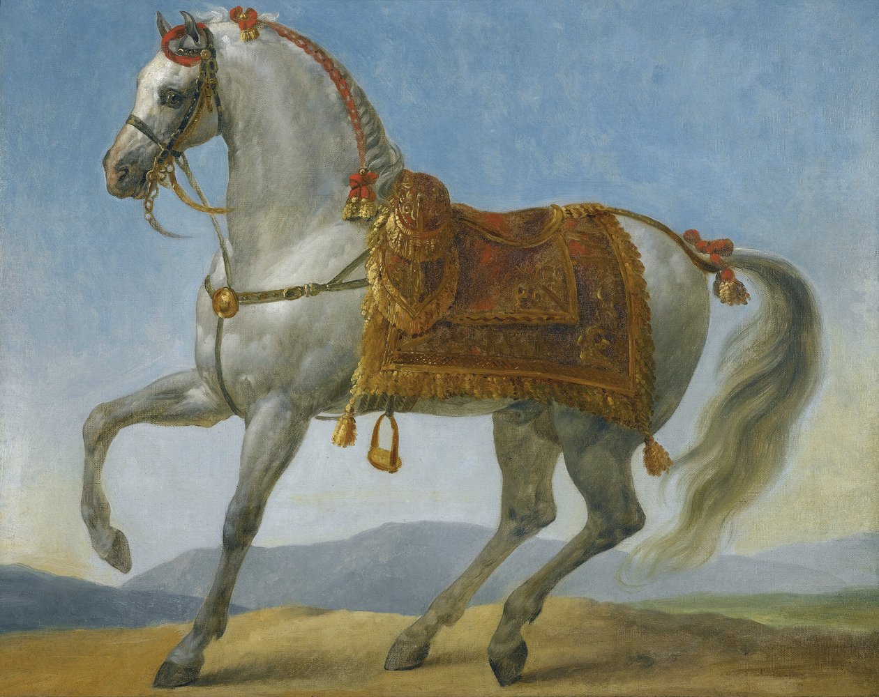 Marengo, o cavalo de Napoleão I da França por Gros, Antoine Jean, Barão de Baron Antoine Jean Gros