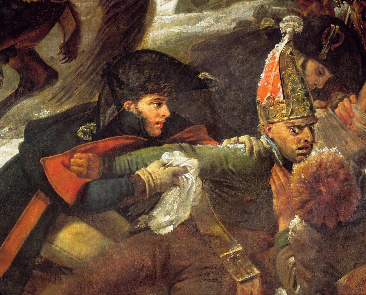 Napoleão I no campo de batalha de Eylau 9/02/1807, Detalhe de Baron Antoine Jean Gros
