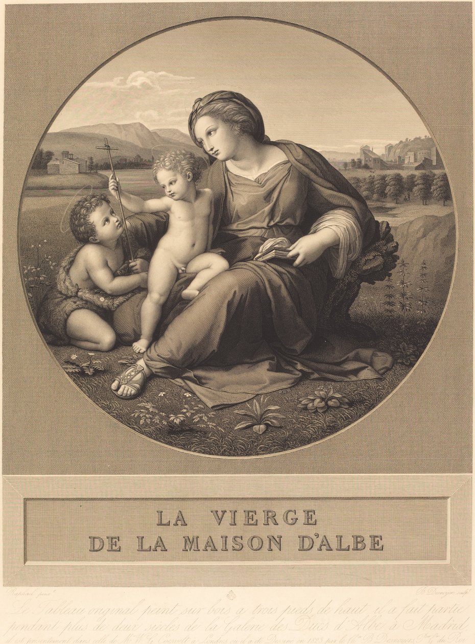 A Madona Alba de Baron Auguste Gaspard Louis Desnoyers after Raphael