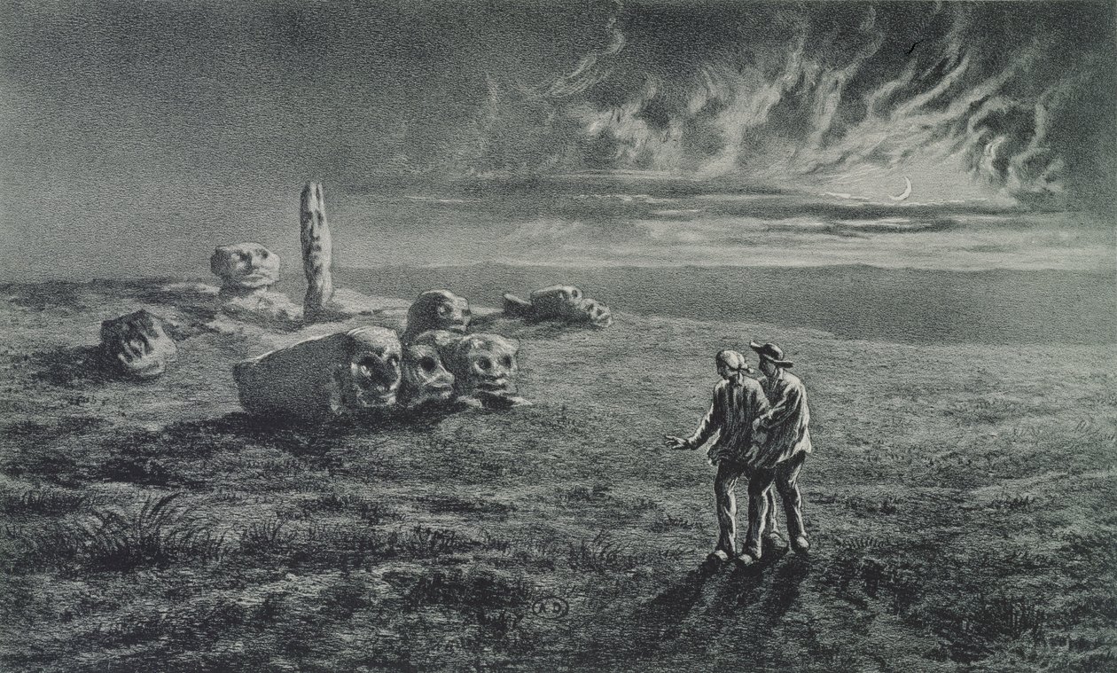 As meias de pedras, ilustração para Legends Rustiques por George Sand (1804-76) 1858 de Maurice Sand