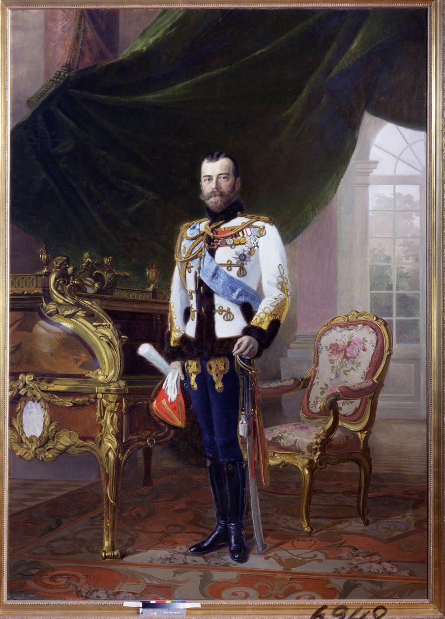 Retrato do imperador Nicolau II (1868-1918) de Baron Ernest Friedrich von Liphart