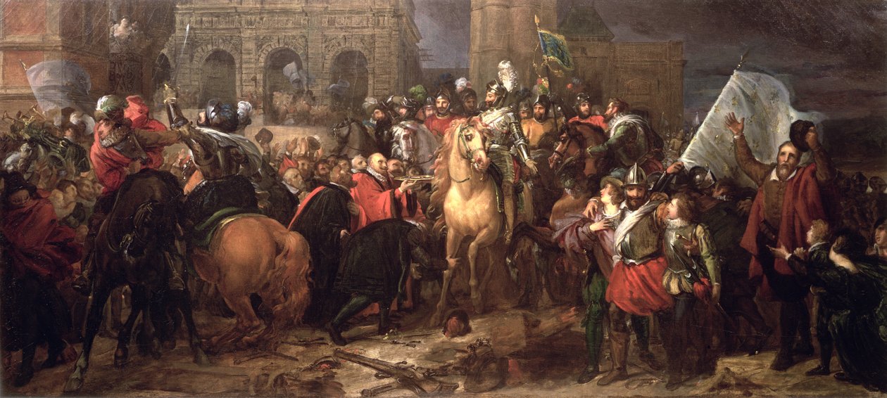 Entrada de Henri IV em Paris, 22 de março de 1594 (pintado em 1817) de Baron François Pascal Simon Gérard