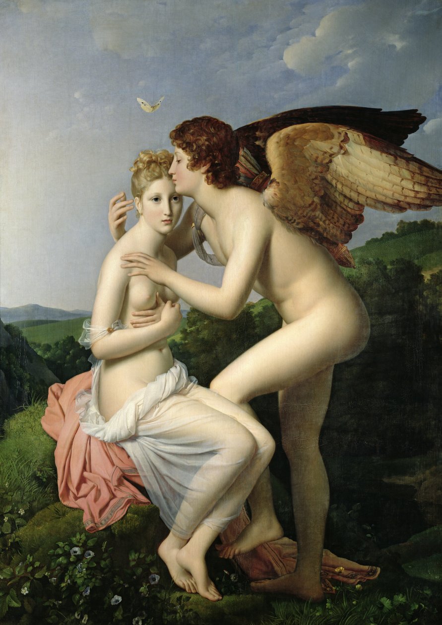 Psique recebendo o primeiro beijo do Cupido, 1798 de Baron François Pascal Simon Gérard