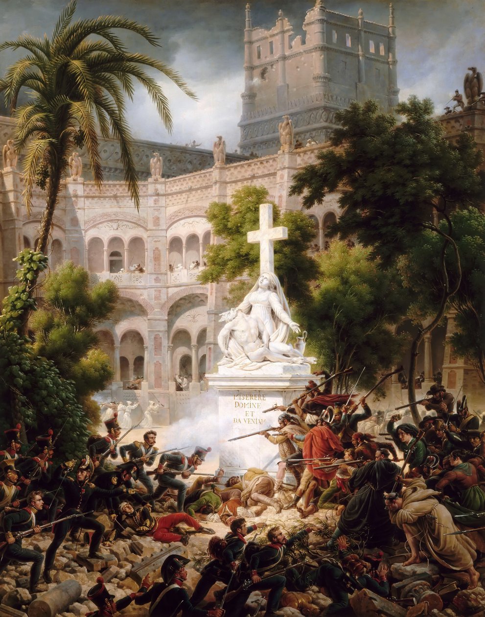 Assalto ao mosteiro de Santa Engracia, 8 de fevereiro de 1809 de Baron Lejeune Louis François