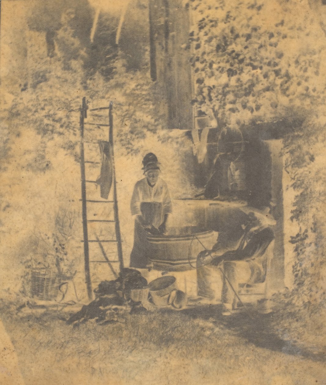 A Lavanderia, década de 1840. de Baron Louis Adolphe Humbert De Molard