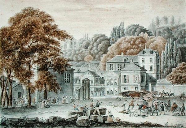 O novo lugar du Pont, Sevres, em 1822 de Baron Louis Albert Bacler dAlbe