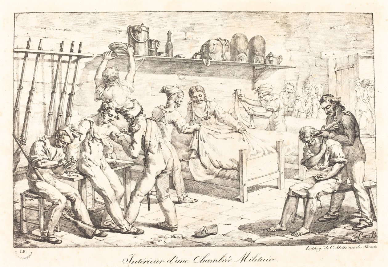 Interior de uma Câmara Militar de Baron Louis Albert Guillain Bacler d