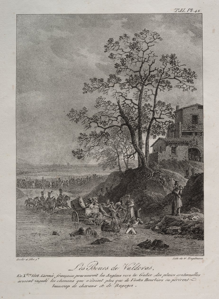 Campanha Espanhola: Os Pântanos de Valderas, Província de Leão de Baron Louis Albert Guillain Bacler d
