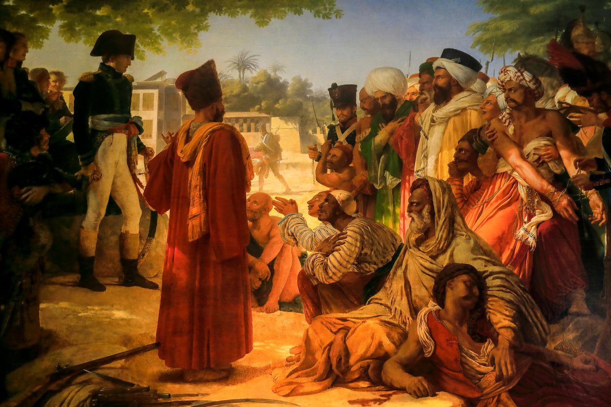O general Bonaparte aplaude os rebeldes do Cairo, em 1798. 1808 (óleo sobre tela) de Baron Pierre Narcisse Guerin