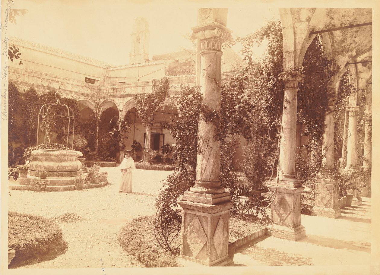 Pátio de igreja, Sicília de Baron Wilhelm von Gloeden