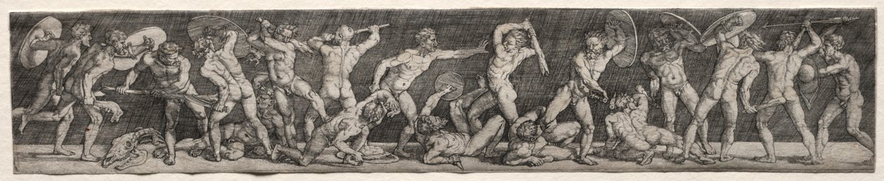 Batalha de Homens Nus de Barthel Beham