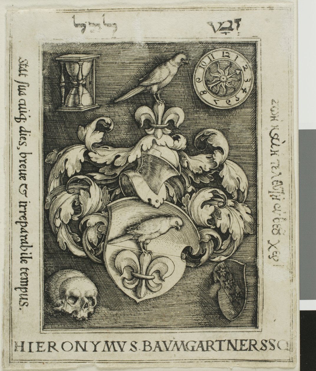 Placa de identificação de Hieronymous Baumgärtner de Barthel Beham
