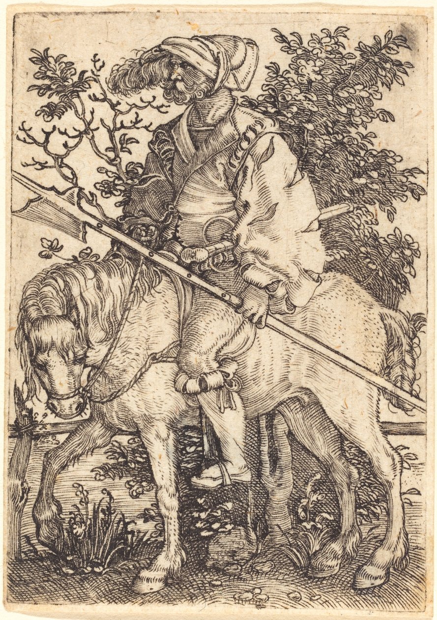 Alabardeiro a cavalo de Barthel Beham