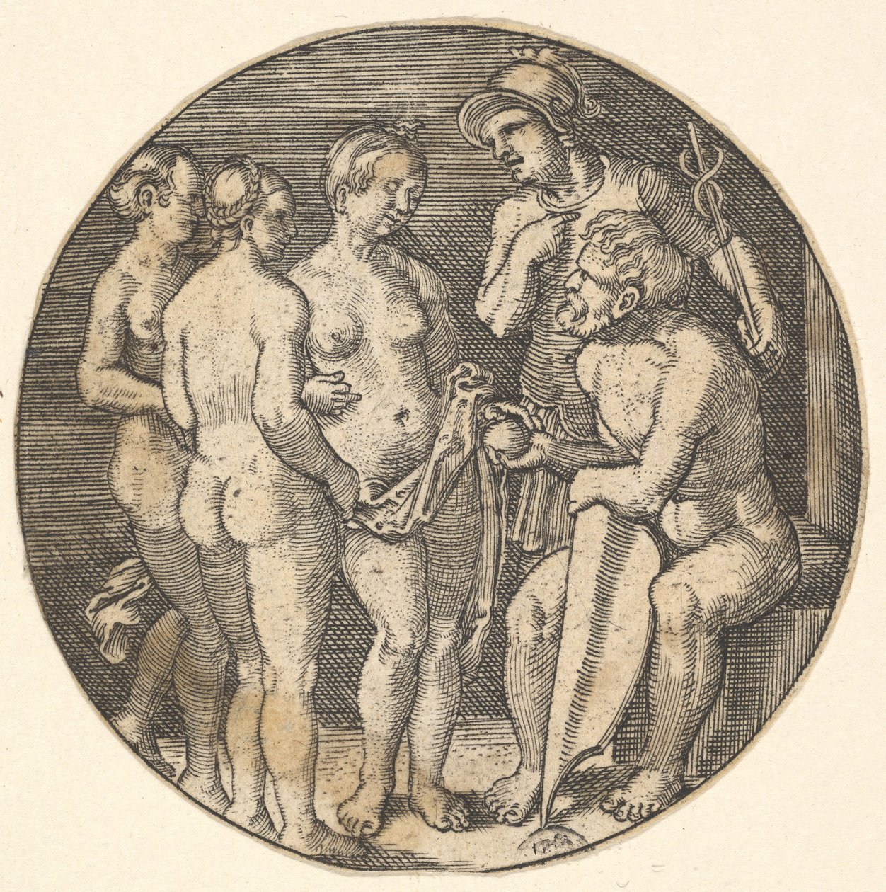 Julgamento de cópia de Paris, século 16 de Barthel Beham
