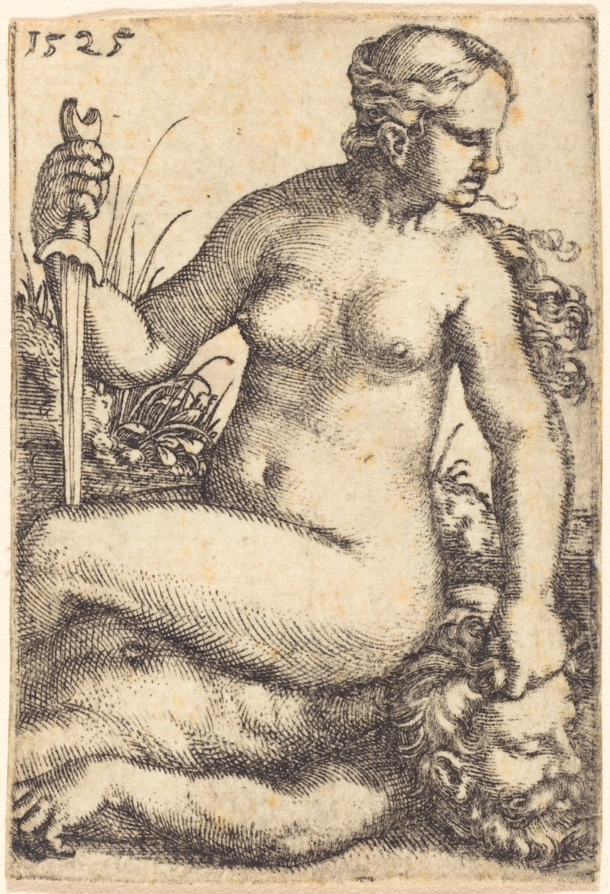 Judite sentada no corpo de Holofernes de Barthel Beham