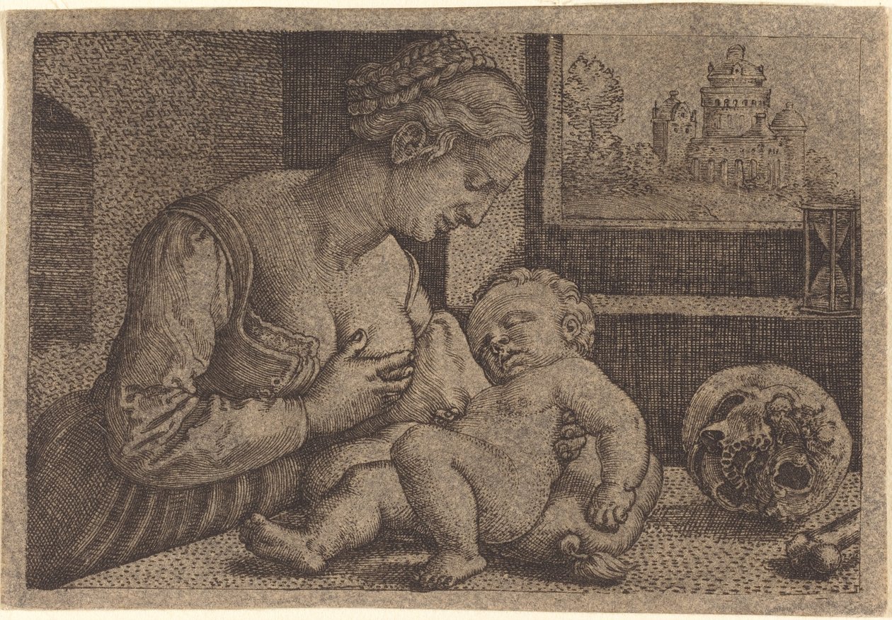 Madonna com caveira de Barthel Beham