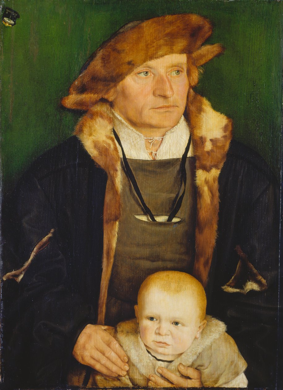 Retrato de Hans Urmiller e do seu filho de Barthel Beham